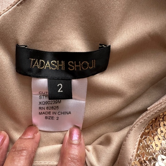 Tadashi Soji Gold Sequin Dress - Picture 2 of 2